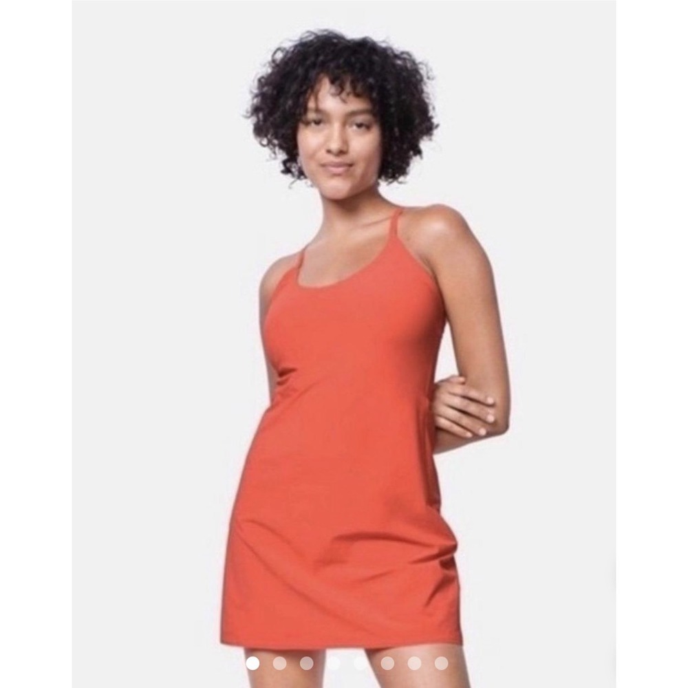 Outdoor Voices Exercise Dress XL Neon Red Orange Athletic Built In Shorts